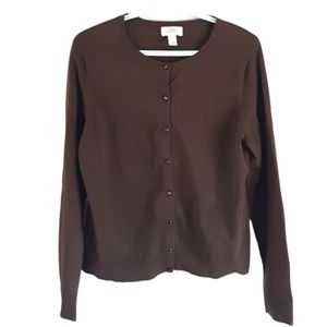LOFT by Ann Taylor Brown Cardigan size Large